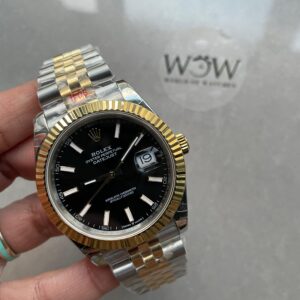 Rolex DateJust 41 126333 904L SS/YG GMF V2 1:1 Best Edition Black Dial On Jubilee Bracelet with Tungsten steel VR3235