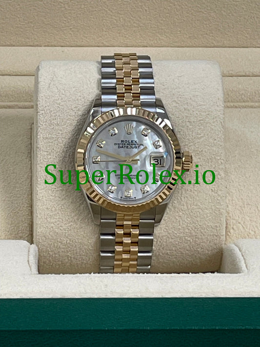 Rolex White Mother-Of-Pearl Diamond Dial Lady-Datejust Ref.279173