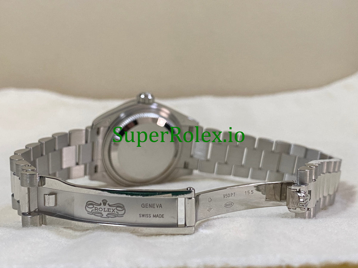 Rolex Platinum Lady-Datejust 28 Ice Blue Diamond Dial Ref.279136RBR