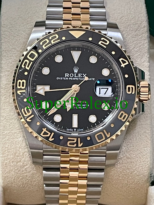 Rolex GMT-Master II 40mm Yellow Gold Ref.126713GRNR - Black Dial