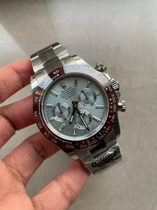 BTF factory 1:1 Rolex Daytona 116506 Brown Ceramic Best Edition Ice Blue Dial Crystal Marker SA4130 V2
