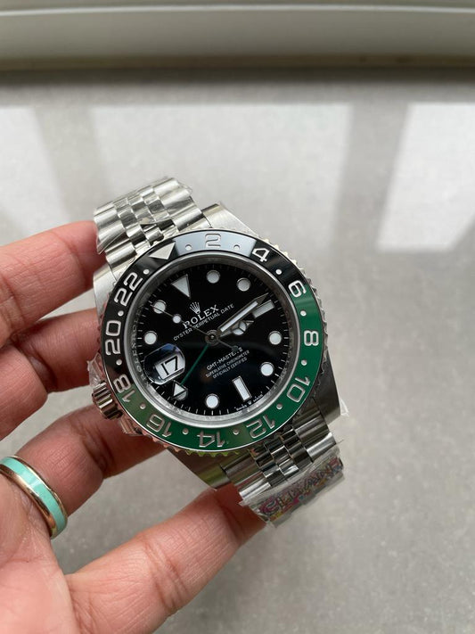 Clean Rolex GMT-Master II 126720VTNR SPRITE 904L SS Black Dial VR3186