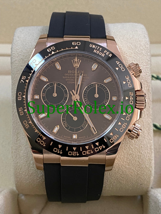 Rolex Cosmograph Daytona 40 Everose Gold Chocolate Index Dial Ref.116515LN