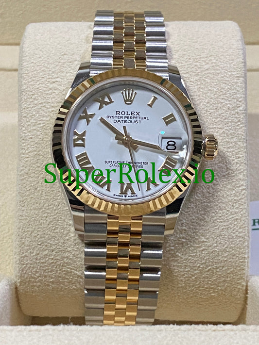 Rolex Datejust 31 Steel and Yellow Gold White Roman Dial Ref.278273