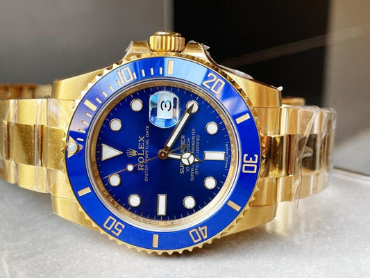VSF FACTORY 1:1 Rolex Submariner 116618 LB Best Edition Blue Ceramic YG Plated 904L Steel VS3135