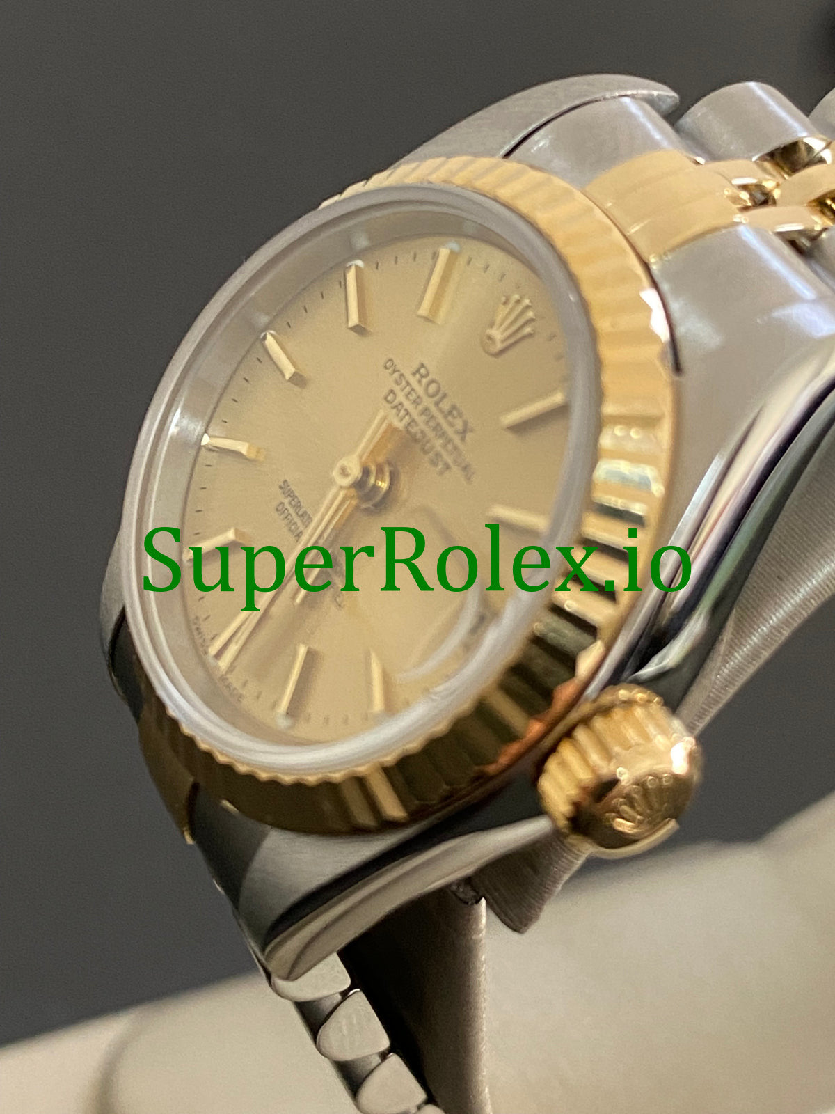 Rolex Lady-Datejust 26MM Yellow Gold and Steel Champagne Index Dial Ref.79173