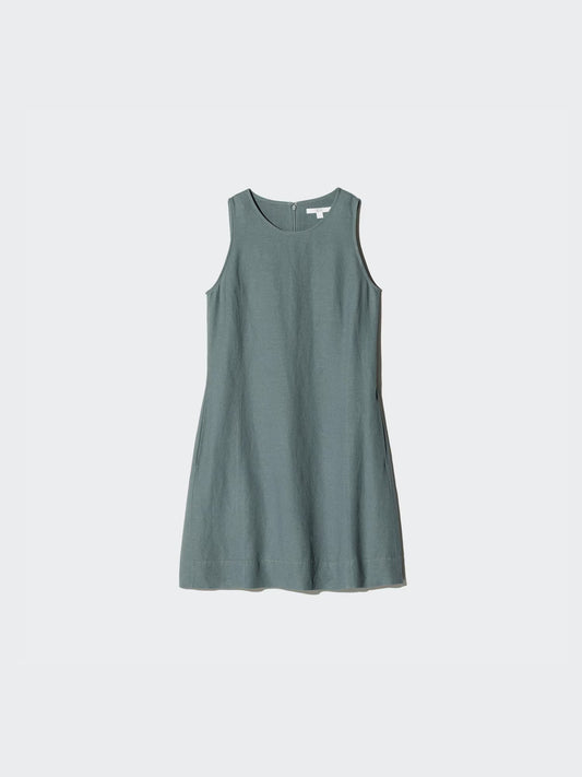 Linen Blend Mini Dress