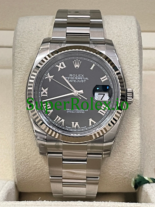 Rolex Datejust 36 Steel Black Roman Dial Ref.116234