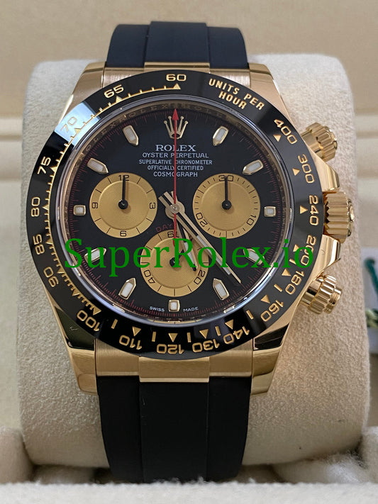 Rolex Cosmograph Daytona 40 Yellow Gold Black Index Dial Ref.116518LN