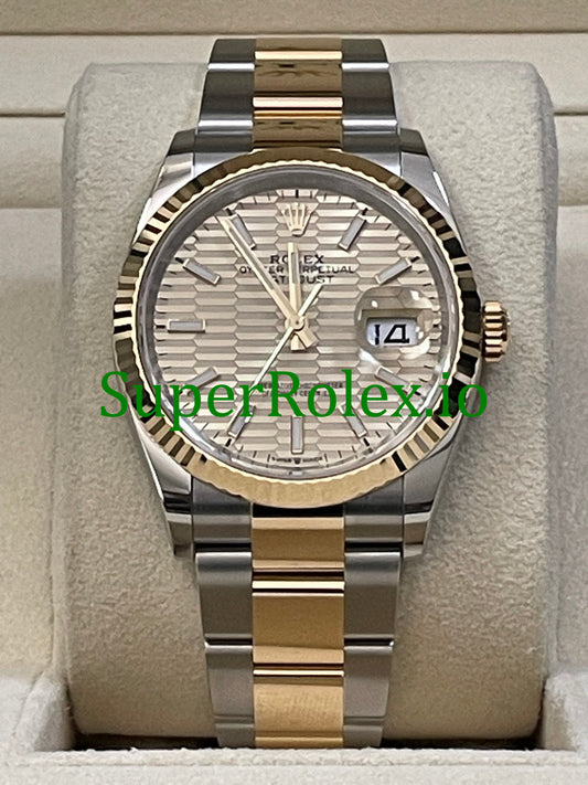 Rolex Datejust 36 Yellow Gold Golden Motif Dial Ref.126233