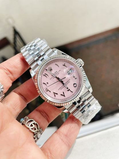 DIWF Factory 1:1 Rolex DateJust 36mm 126234 Best Edition 904L Steel Tiffany Pink Dial Arabic Marker SA3235