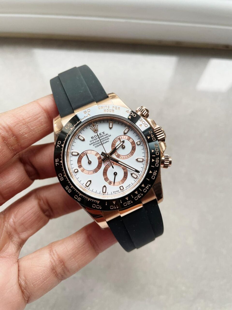 BTF factory 1:1 Rolex Daytona 116515 RG Best Edition White Dial SA4130