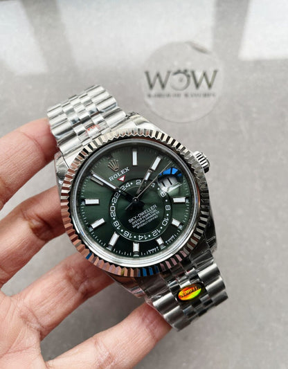 Noob FACTORY 1:1 Rolex Sky-Dweller 326935 SS Green Dial