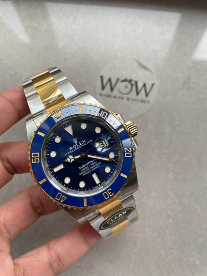 CLEAN FACTORY 1:1 Rolex Submariner 116613LB Bluesy 904L YG/SS Blue Dial VR3235