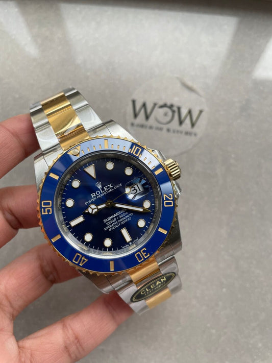 CLEAN FACTORY 1:1 Rolex Submariner 116613LB Bluesy 904L YG/SS Blue Dial VR3235