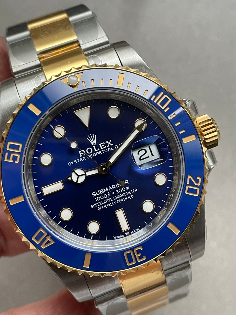 VSF FACTORY 1:1 Rolex Submariner 116613 LB Best Edition SS/YG Bluesy Blue Ceramic 904L Steel Blue Dial VS3235