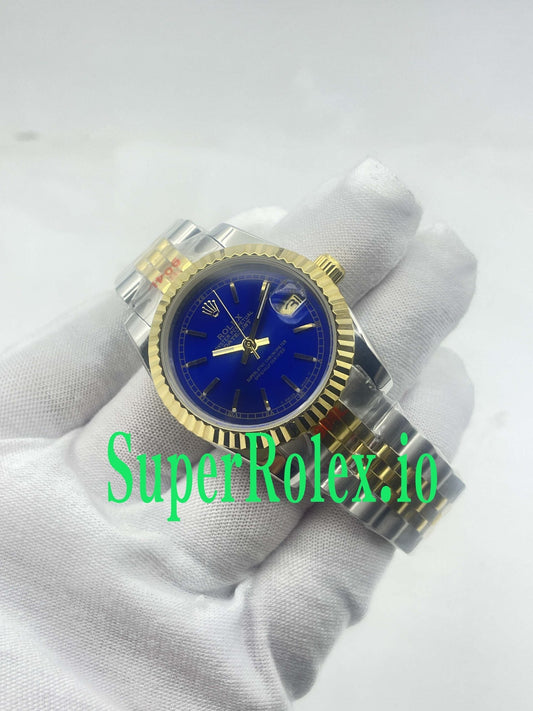 Rolex Datejust 31 Steel and Yellow Gold Blue Index Dial Ref.68273