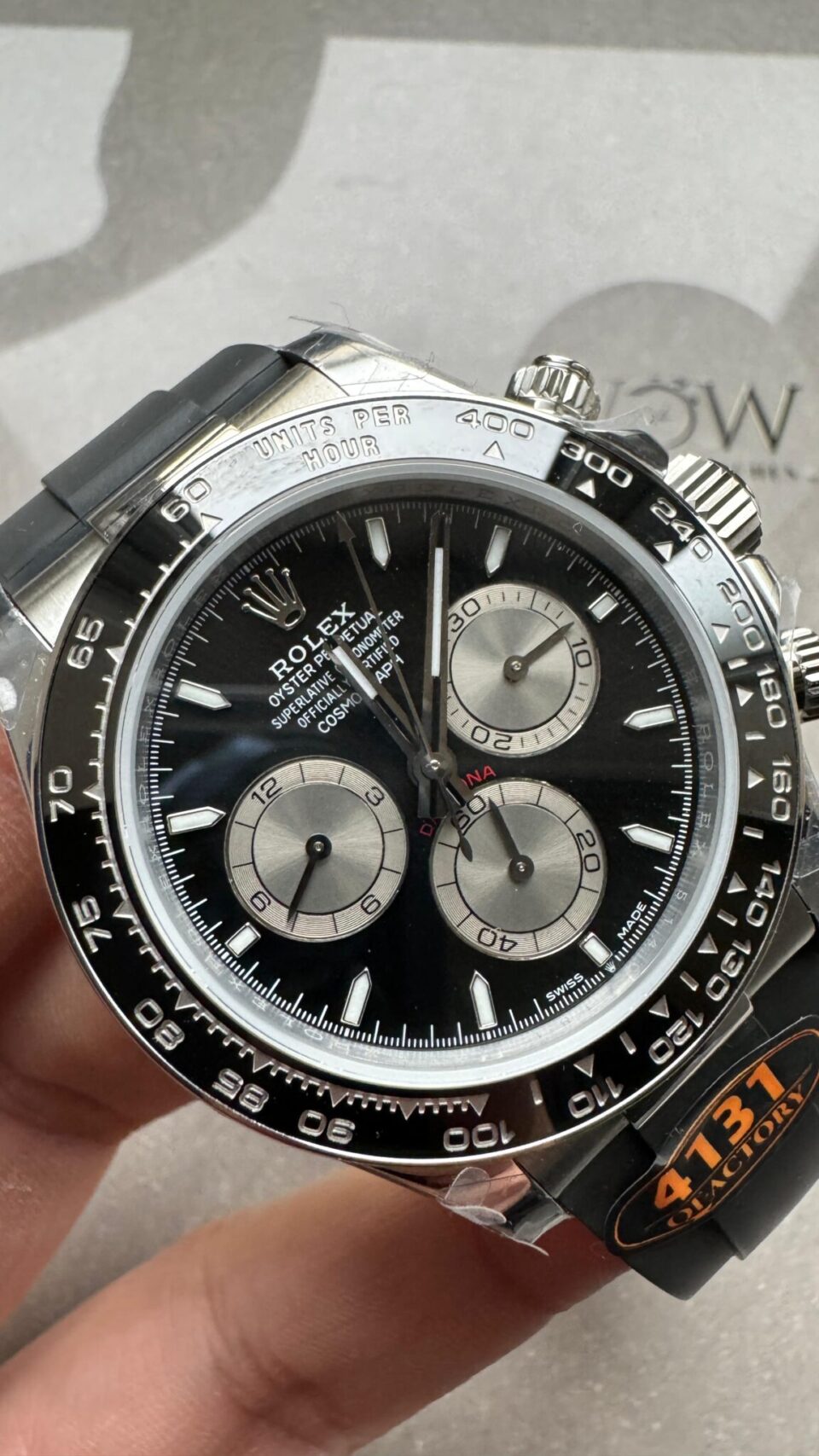 QF Factory 1:1 Rolex Daytona 126500 Best Edition 904L Steel Black Dial SA4131