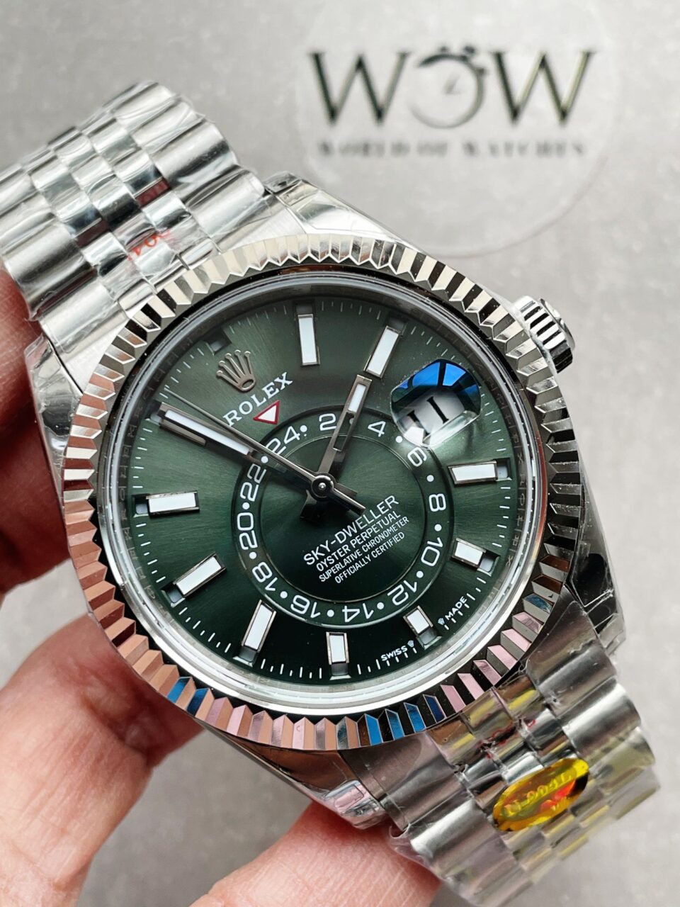 Noob FACTORY 1:1 Rolex Sky-Dweller 326935 SS Green Dial