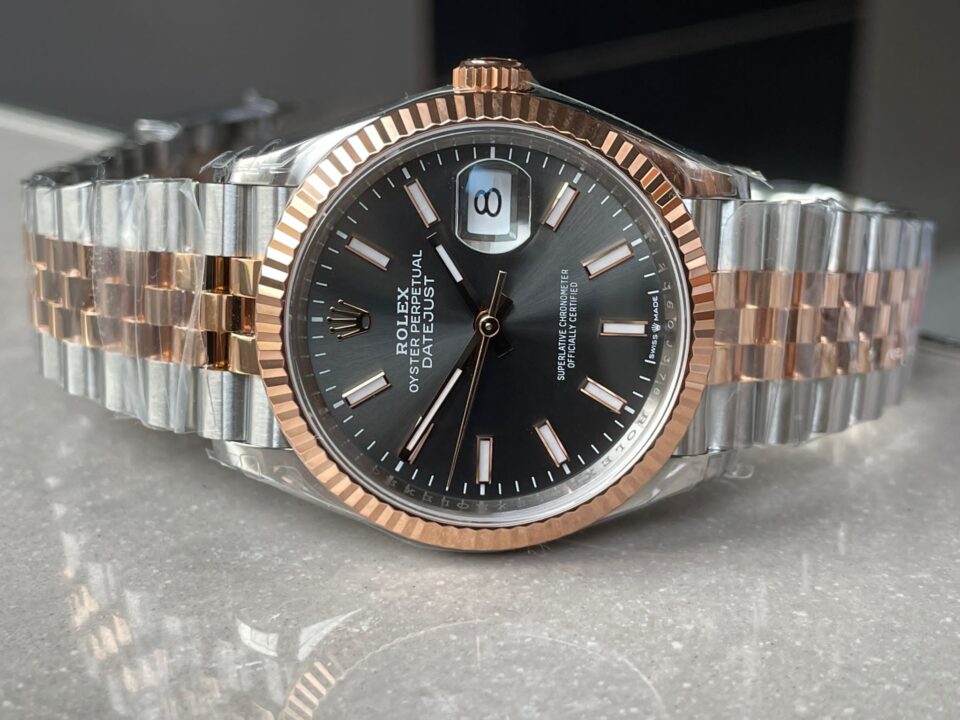 VSF Factory 1:1 Rolex DateJust 36 SS 116231 Best Edition 904L Steel Gray Stick Dial VS3235