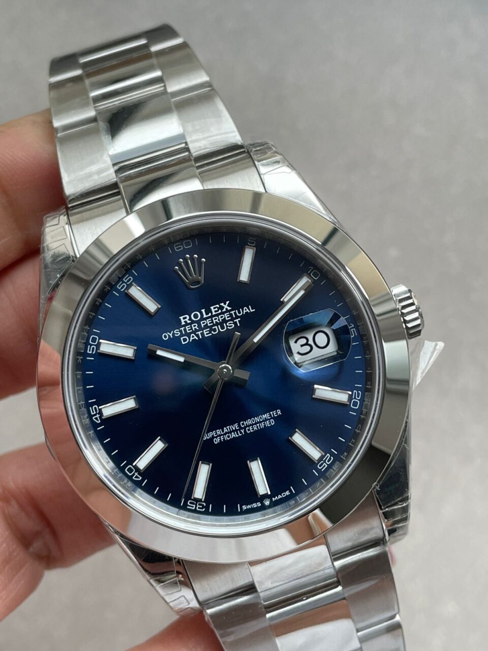 VSF Factory 1:1 Rolex DateJust 41 126300 904L SS Best Edition Blue Dial VS3235