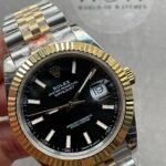 Rolex DateJust 41 126333 904L SS/YG GMF V2 1:1 Best Edition Black Dial On Jubilee Bracelet with Tungsten steel VR3235