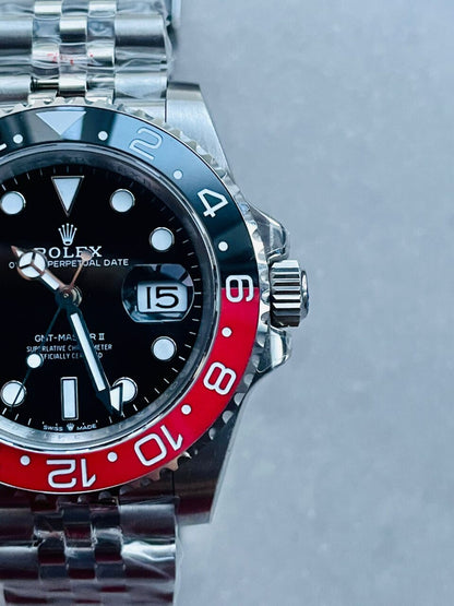 GMF Factory 1:1 Rolex GMT Master II 16710 V5 COLA 904L SS 1:1 RED BLACK Bezel Best Edition