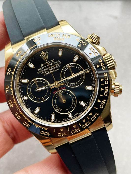 Clean factory 1:1 Rolex Daytona Best Edition 904L Steel Black Dial A4130