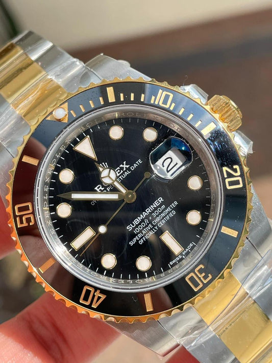 VSF FACTORY 1:1 Rolex Submariner 116613 LN SS/YG Best Edition Black Ceramic 904L Steel VS3135
