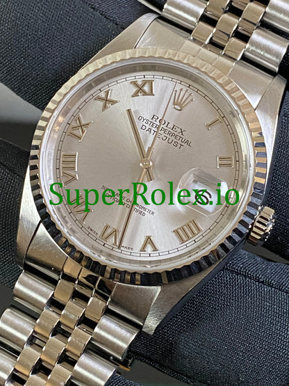 Rolex Datejust 36 Steel Rhodium Roman Dial Ref.16234