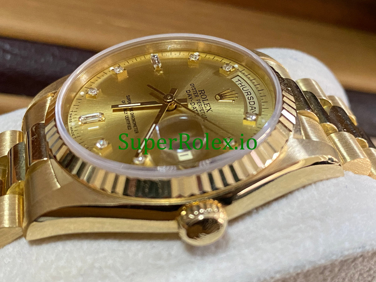 Rolex Dial Day-Date 36MM Yellow Gold Diamond Ref.18238