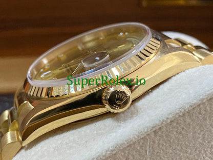 Rolex Dial Day-Date 36MM Yellow Gold Diamond Ref.18238