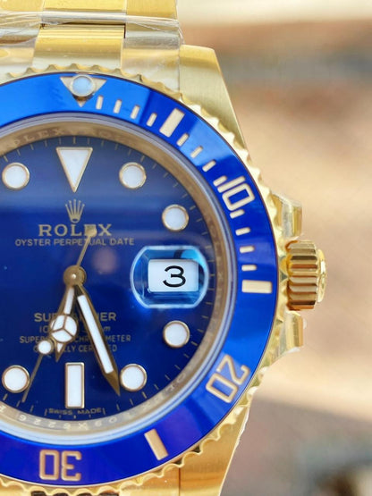 VSF FACTORY 1:1 Rolex Submariner 116618 LB Best Edition Blue Ceramic YG Plated 904L Steel VS3135