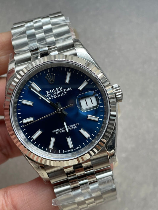 VSF Factory 1:1 Rolex DateJust 36 SS 116234 Best Edition 904L Steel Blue Dial VS3235