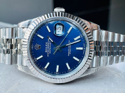 VS Factory 1:1 Rolex DateJust 41 SS Best Edition 904L Steel Blue Dial