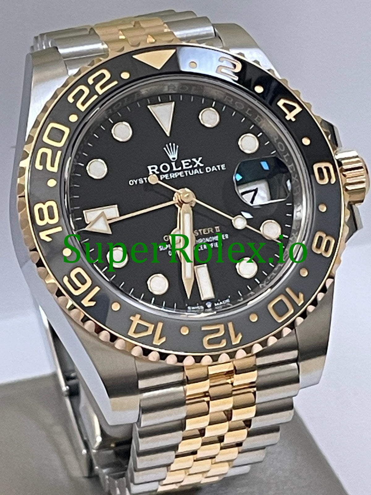 Rolex GMT-Master II 40mm Yellow Gold Ref.126713GRNR - Black Dial