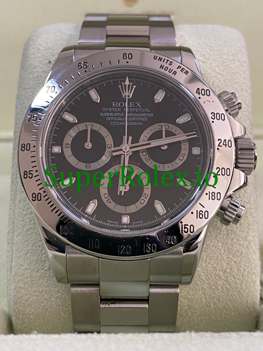 Rolex Cosmograph Daytona 40 Steel Black Index Dial Ref.116520