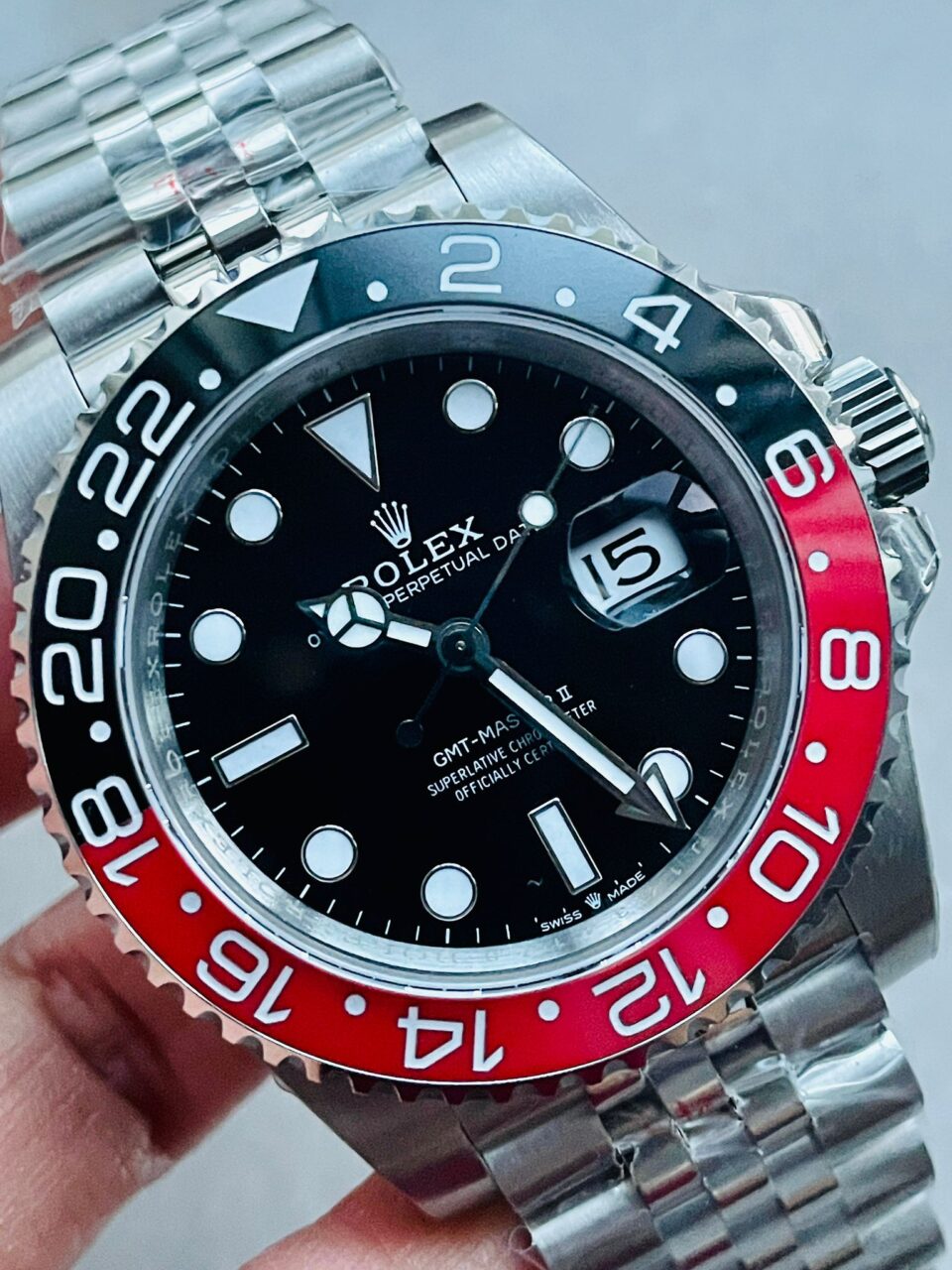 GMF Factory 1:1 Rolex GMT Master II 16710 V5 COLA 904L SS 1:1 RED BLACK Bezel Best Edition