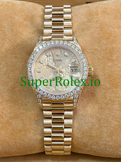 Rolex Lady-Datejust Yellow Gold Diamond Dial Ref.69158