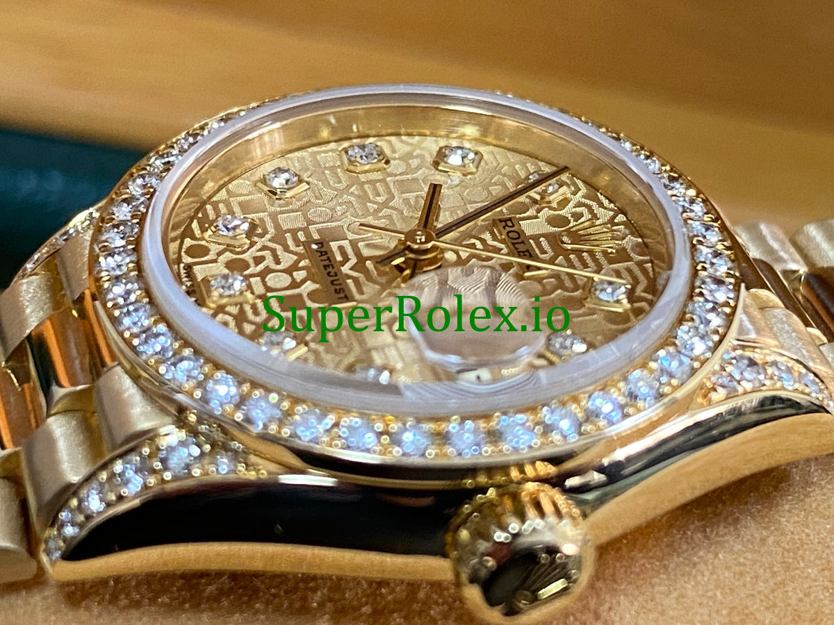 Rolex Lady-Datejust Yellow Gold Diamond Dial Ref.69158