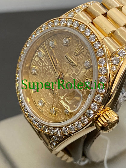 Rolex Lady-Datejust Yellow Gold Diamond Dial Ref.69158