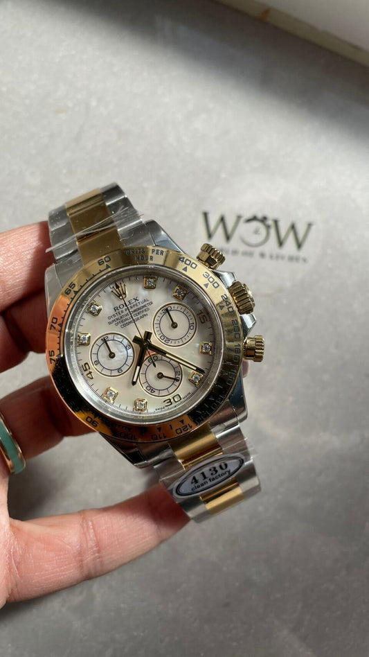 Clean Factory 1:1 Rolex Daytona 116503 Two Tone Yellow Gold Real MOP Diamond Dial SA4130