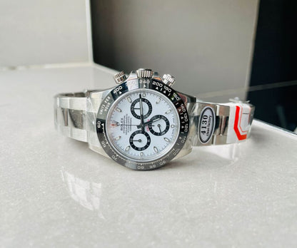 CLEAN FACTORY 1:1 Rolex Daytona 116500 PANDA Best Edition CF 904L SS Case and White Dial