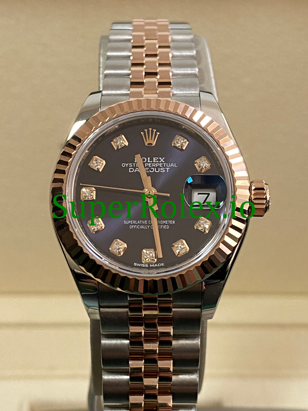 Rolex Lady-Datejust 28 Steel and Everose Gold Ref.279171