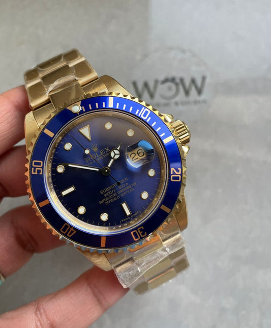 Clean Factory 1:1 Rolex Submariner 116618 LB Best Edition Blue Ceramic YG Plated 904L Steel VS3135