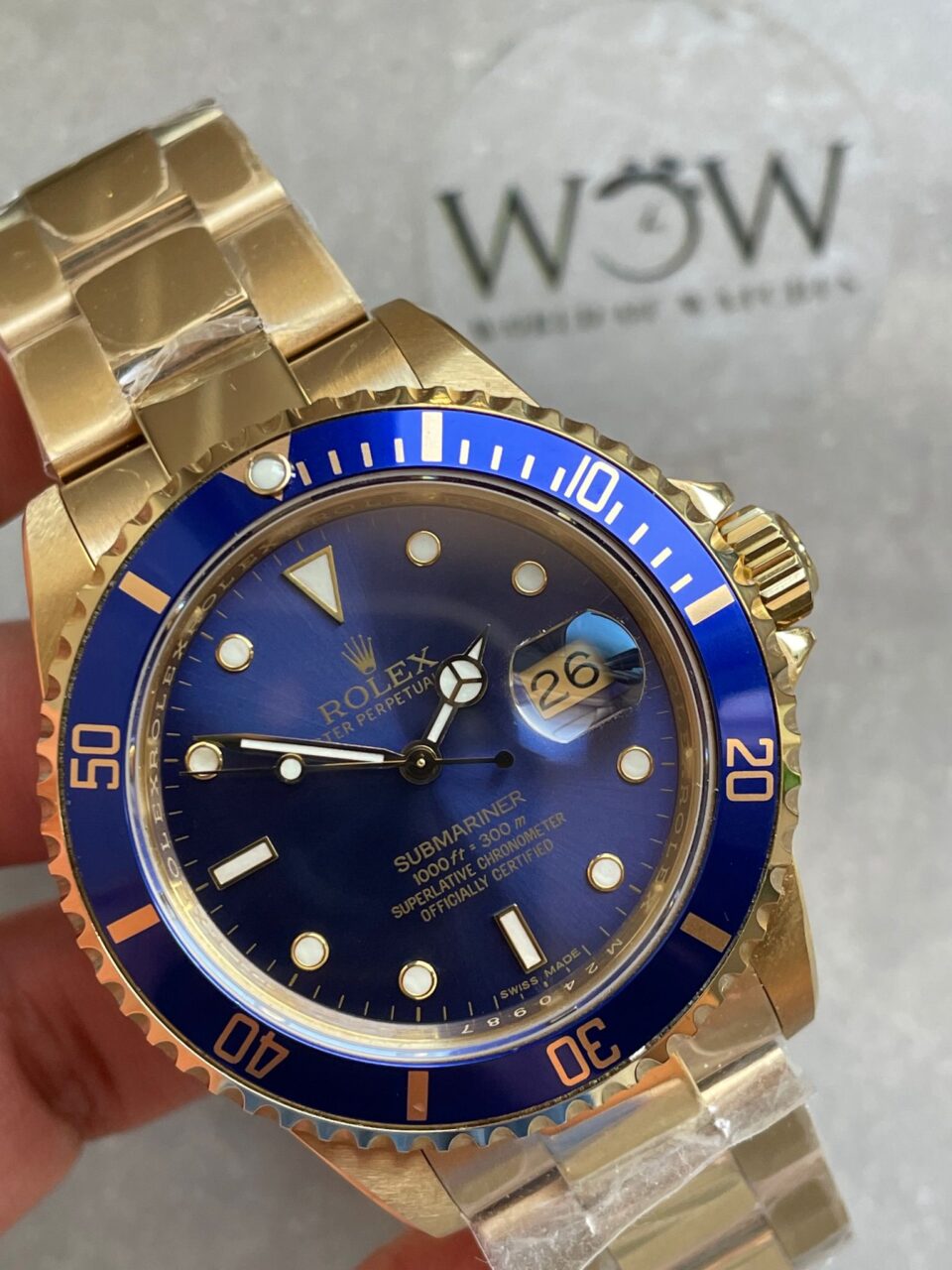 Clean Factory 1:1 Rolex Submariner 116618 LB Best Edition Blue Ceramic YG Plated 904L Steel VS3135