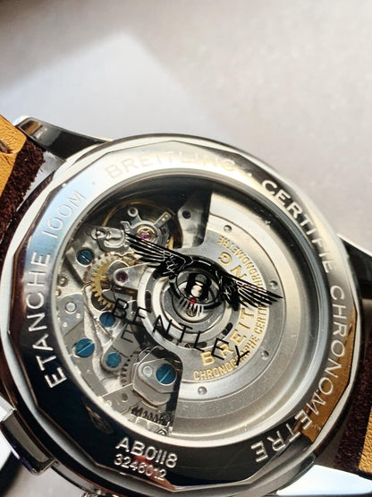 GF Factory 1:1 Breitling Premier B01 Chrono SS 42mm Best Edition White/Black Dial A7750