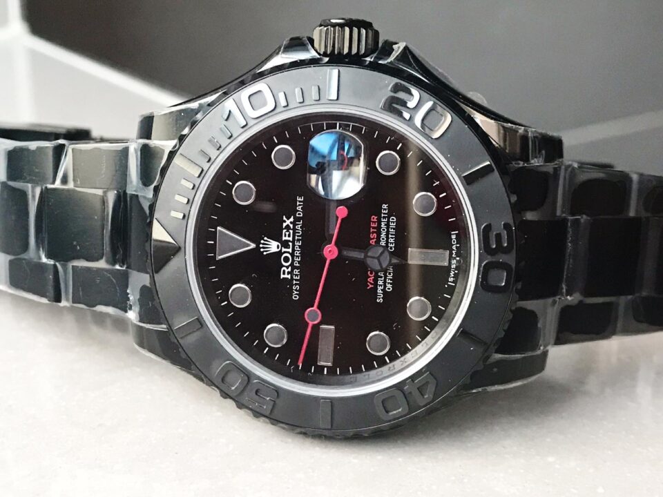 VRF FACTORY 1:1 Rolex YachtMaster All Black PVD Best Edition Black Dial SA3135