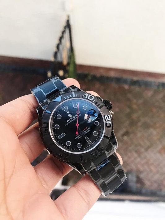 VRF FACTORY 1:1 Rolex YachtMaster All Black PVD Best Edition Black Dial SA3135