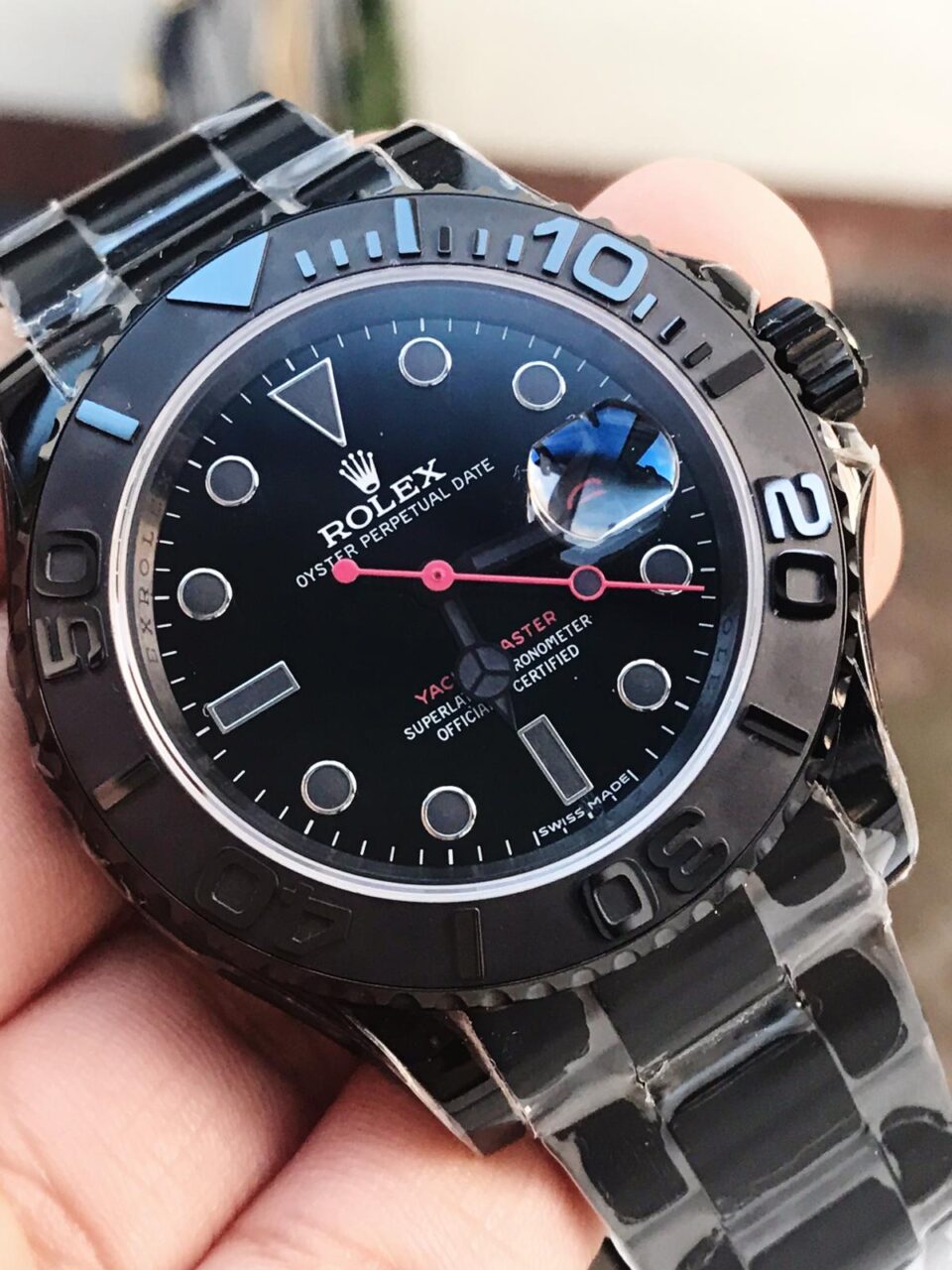VRF FACTORY 1:1 Rolex YachtMaster All Black PVD Best Edition Black Dial SA3135